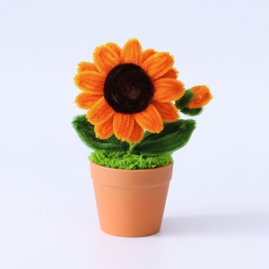 Adorno Decorativo de Escritorio para Estudiantes, Hecho a Mano, con Diseño de Girasol Retorcido y Simulación de Flor de Cerámica, Ideal como Regalo - Product Image 6