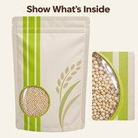 Sachet Doypack Personnalisé Imprimé avec Fenêtre Transparente pour Emballage de Superaliments, Refermable avec Fermeture Ziplock