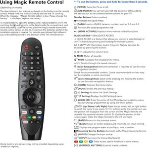 Télécommande universelle AKB75855501 MR20GA de remplacement, télécommande magique avec commande vocale et pointeur pour <span class=keywords><strong>téléviseur</strong></span> intelligent <span class=keywords><strong>LG</strong></span> OLED QNED <span class=keywords><strong>NanoCell</strong></span> Webos - Product Image 2
