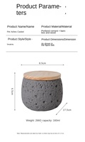 Urne funéraire en ciment série Morandi pour chats et chiens - Urne funéraire cylindrique artisanale résistante à l'humidité pour animaux de compagnie avec soins post-funéraires