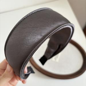 Serre-tête large en satin coréen, couleur unie, pour femme, accessoire capillaire doux et élastique - Product Image 6