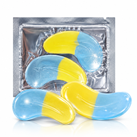 Masque pour les yeux en hydrogel en forme de lune, patchs en gel pour les yeux au collagène, hydratants, éclaircissants, anti-poches, logo personnalisé, marque privée, OEM
