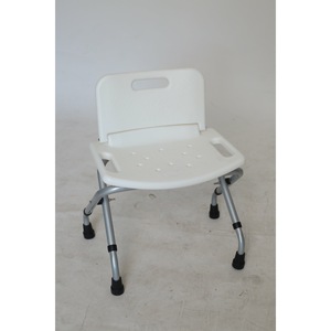 Chaise de douche pliable en alliage d'aluminium, tabouret de salle de bain antidérapant gris 53.40.15 pour personnes âgées, handicapées, femmes enceintes - Product Image 4