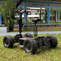 Vélo de montagne électrique tout-terrain 60V avec batterie au lithium, freins à disque, double transmission pour la chasse en extérieur, la patrouille à grande vitesse et la conduite sur la plage