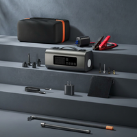 Compresseur d'air portable personnalisé pour pneus de voiture et SUP, 140 PSI, 8 Ah, 15 V, avec écran LCD, démarreur de secours et pompe à air