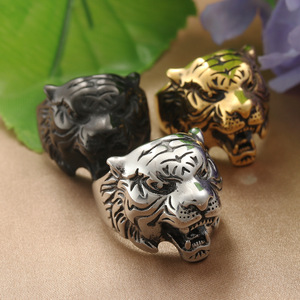 Tiger <b>Ring</b> Men's Stainless Steel Animal Shape Punk Style Jewelry Gift Silver Black Gold 24007 - Product Image 4