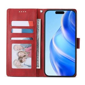 Étui portefeuille à rabat en cuir PU effet cuir de veau classique avec porte-cartes pour iPhone 17 Pro Max, 17 Air, 16, 15 - Product Image 2