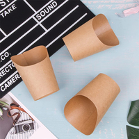 Supports jetables en papier kraft simple paroi pour charcuterie, frites, popcorn, sandwichs, gaufres, frites de pommes de terre, pour la pâtisserie et les fêtes