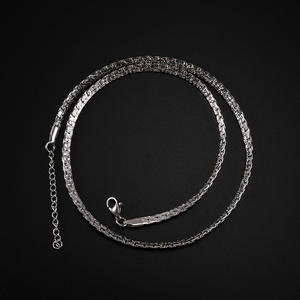 Bán Buôn Đồ Trang Sức Thời Trang Thép Không Gỉ Mạ Bạc Phẳng Ngọc Trai Bóng Nổi Rắn Chuỗi Dây Chuyền Cho Phụ Nữ - Product Image 5