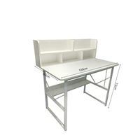Bureau d'ordinateur blanc multifonctionnel avec étagère de rangement, mobilier de bureau à domicile, bureau d'étude, table de travail pour étudiants