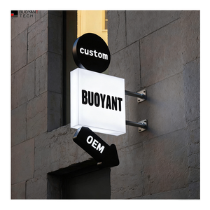 Biểu tượng tùy chỉnh quảng cáo Vòng <span class=keywords><strong>lightbox</strong></span> signage kinh doanh ngoài trời cửa hàng dấu hiệu đèn tròn dẫn ánh sáng Hộp Dấu hiệu Sáng - Product Image 5