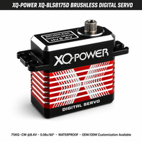 Servomoteur robot 75KG 0.08s, numérique sans balais, engrenage en acier inoxydable, boîtier en aluminium CNC, 8.4V HV, étanche, XQ-POWER XQ-BLS8175D