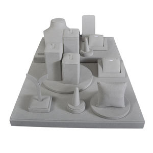 하이 엔드 골동품 회색 우아한 보석 교수형 카운터 디스플레이 보석 디스플레이 스탠드 세트 - Product Image 5