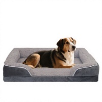 Lit orthopédique pour chien et chat, personnalisé, luxueux, imperméable, amovible, lavable, rectangulaire, solide, hiver, écologique