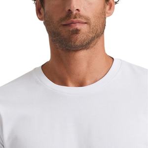 T-shirt de sport en coton tricoté 100% de haute qualité, absorbant l'humidité et la transpiration, coupe ajustée, décontracté, vierge, 180 grammes, commande en gros - Product Image 4