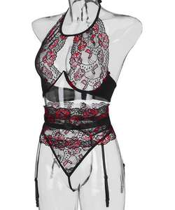 Sensuele Lingerie Vrouw <span class=keywords><strong>Sexy</strong></span> Ultra-Dunne Grote Taille Ondergoed <span class=keywords><strong>Sexy</strong></span> Bloemen Beha Culotte Ensemble - Product Image 5
