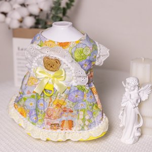 Dog Clothes Princess Dress Yellow Garden Lightweight Spring Skirt <b>Small</b> Dog <b>Teddy</b> Pet - Product Image 1