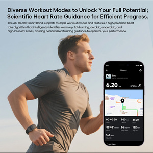 Hyccle AH2 Đen sức khỏe màn hình mặc thiết bị Android nhỏ nhất ban nhạc thông minh nhà sản xuất firmware OEM Vòng đeo tay thông minh Smartband - Product Image 5