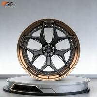 Jantes 5*114.3 17-20 pouces en alliage d'aluminium à bord doré, forgées sur mesure pour BMW, Benz, Audi, Lamborghini, Ferrari
