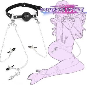 Juguetes sexuales para adultos Sm, juguetes alternativos para parejas, accesorios de tapón bucal Tune para mujeres, herramienta de sexo Oral con abrazadera para pezón, tapón Anal - Product Image 5