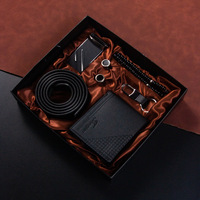Coffret Cadeau Homme HBC Style Affaires Haut de Gamme avec Logo Personnalisé, Portefeuille Métallique Multifonction et Parfum – Cadeau Idéal pour le Nouvel An et la Saint-Valentin