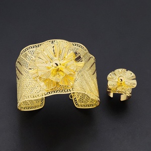 Jxx - Nuevo Juego de Joyería Chapada en Oro de 24K para Mujer, Venta al por Mayor, Conjuntos de Latón Chapado en Oro de 24K para Bodas, Fiestas, Compromisos y Aniversarios - Product Image 1