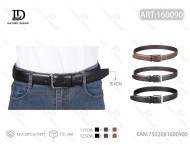 Cinturón Casual de Metal para Hombre con Hebilla de Aleación de 4.0cm, Patrón Aurora y Borde Biselado - Product Image 1