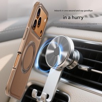 Casing HP Kulit PU Bisnis untuk iPhone 18 16 15 14 17 Pro Max Dengan Magnetik 360 °   Casing Anti Benturan dengan Ring Putar