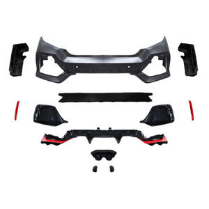 Convient pour 21 berline <span class=keywords><strong>Civic</strong></span>, pelle avant modifiée, lèvre avant, becquet arrière, lèvre arrière et gorge arrière, pare-chocs de voiture - Product Image 2
