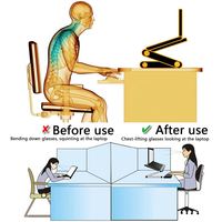 Bureau d'ordinateur réglable à 360 degrés, table portable pour ordinateur portable, support pour ordinateur portable avec tapis de souris pour la maison et le bureau