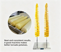 Trancheuse à pommes de terre torsadées électrique professionnelle en acier inoxydable de qualité alimentaire pour snack-bars, stands de restauration de rue et services de traiteur