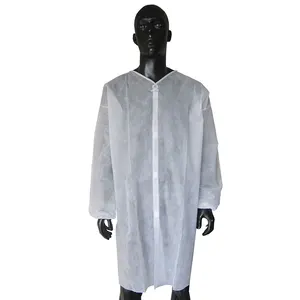 Услуги OEM, допустимая упаковка из 10 шт. пылезащитных одноразовых нарядов, белая или синяя одноразовая блузка