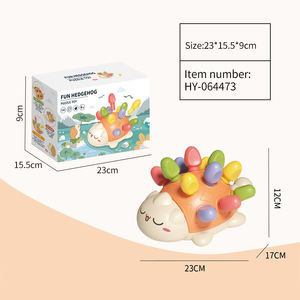 Jouets de tri des couleurs hérisson pour bébé de 6 mois et plus, développement sensoriel et motricité fine, jeu d'insertion et d'extraction, cadeau éducatif - Product Image 6