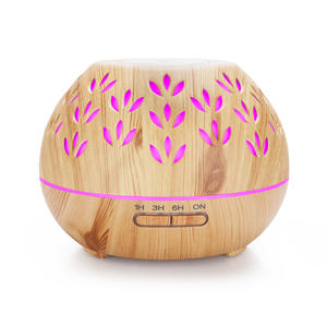Diffuseur d'aromathérapie créatif en bois grainé Creative Clover, humidificateur ultrasonique 400 ml avec lumière LED pour une utilisation à domicile sur le bureau - Product Image 2