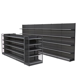 Double-Sided Steel Gondola Shelf for Supermarket and Convenience Store Convenient Display Combined Storage Rack for <strong>Small</strong> <strong>Shops</strong> - Product Image 1