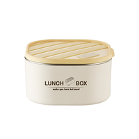 Mikrowellengeeignete 316 Edelstahl Lunchbox Auslaufsichere Tragbare Bento-Box Stapelbare Lebensmittelbehälter für Büroangestellte und Studenten