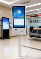 Kiosco de Autoservicio con Pantalla Táctil Capacitiva de 21.5 Pulgadas, Windows, Android 11, Escáner de Códigos QR, Lector de Tarjetas para Restaurante y Supermercado