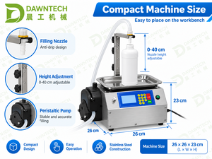 Petite machine de remplissage automatique de liquides pour détergent visqueux, gel, colle, jus, huile comestible - Product Image 2
