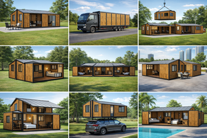 Casa Modular Pequeña de Bajo Costo sobre Ruedas, Casa Contenedor de Acero de Lujo, Casa Móvil Expandible, Villa de Diseño Moderno - Product Image 4