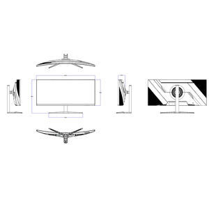 Lớn 37.5 inch cong 4K PC chơi Game Màn hình 38 inch 75Hz 100Hz 144Hz Máy tính để bàn Màn hình máy tính - Product Image 6