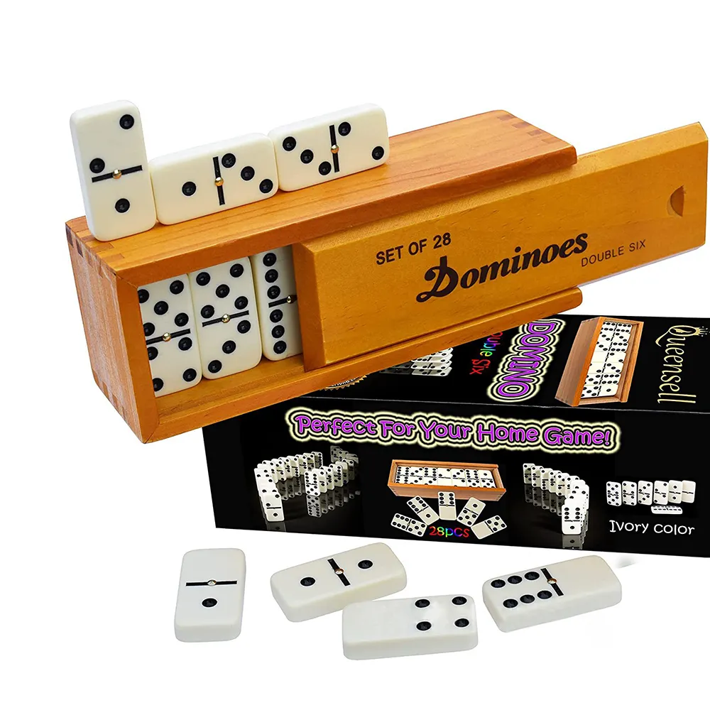 Painted Orange Custom Logo Size Pine Wood Mahjong packaging box Sliding wood Lid Rectangular storage Mahjong Wooden Box