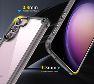Высокое качество для <span class=keywords><strong>Samsung</strong></span> <span class=keywords><strong>Galaxy</strong></span> S23 S23 Плюс Прозрачный чехол для телефона цвет Противоударный Броня Жесткий Кристалл задняя крышка мобильного телефона - Product Image 3