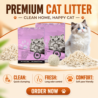 OEM Pasir Kucing Ramah Lingkungan Berbahan Tofu Cepat Menggumpal Dapat Dibuang di Toilet Mengontrol Bau Rendah Debu Alami Biodegradable Pelet Kucing