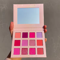Palette de fards à paupières de maquillage cosmétiques personnalisés à haute teneur en pigments 12 couleurs vente en gros
