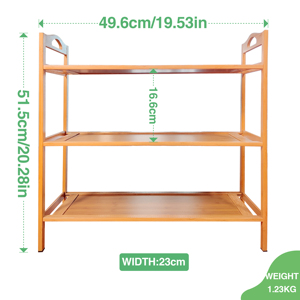 <span class=keywords><strong>Scarpiera</strong></span> Semplice Multistrato in Legno Massello, <span class=keywords><strong>Scarpiera</strong></span> Domestica per Ingresso e Dormitorio in Legno di Bambù, Soluzione Economica per l'Organizzazione Interna - Product Image 2