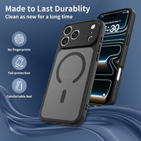 Étui de protection antichoc magnétique personnalisé pour iPhone 16 17 18 Pro Max, finition mate douce au toucher, protection intégrale de l'objectif, qualité supérieure usine