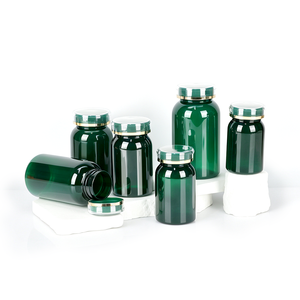 Flacon en PET vert foncé de 30 ml, 50 ml, 100 ml, 150 ml, 200 ml, 300 ml pour pilules, comprimés, capsules, produits de santé avec bouchon double couche - Product Image 5