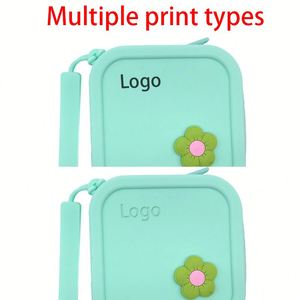Silicone <b>Mini</b> Makeup <b>Pouch</b> Wallet with Zipper Closure Cosmetic Travel Bag & Organizer Unisex Coin Purse - Product Image 2