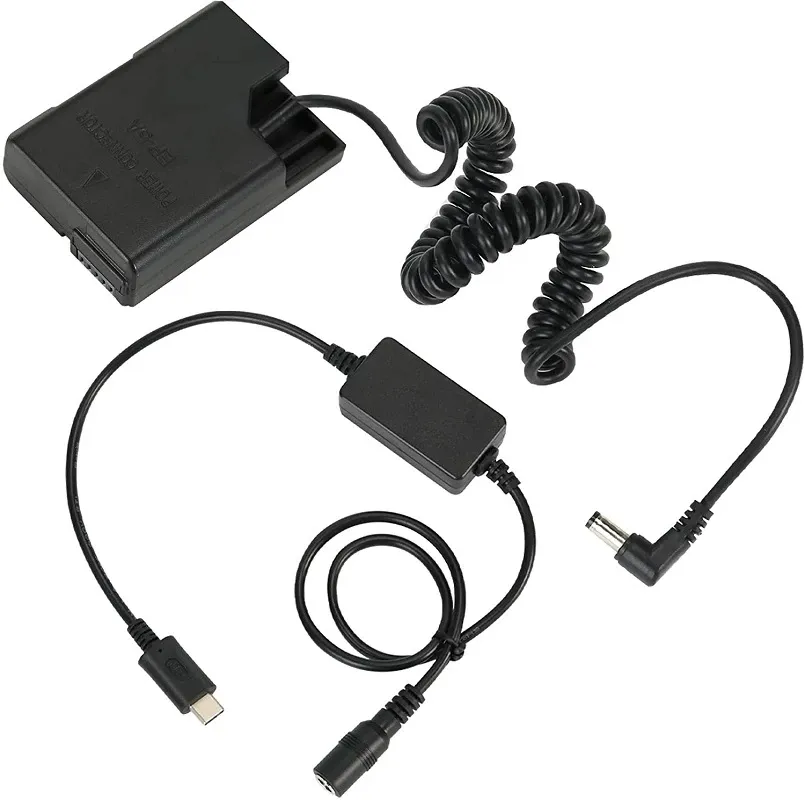 Convertisseur de USB-C PD vers EN EL14 batterie factice EP-5A coupleur cc pour Nikon D3100 D3200 D3300 D3400 D3500 D5100 D5200 D5300 D5500