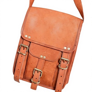 Bolso de mano de cuero de cabra para mujer, bandolera Vintage hecha a mano - Product Image 1